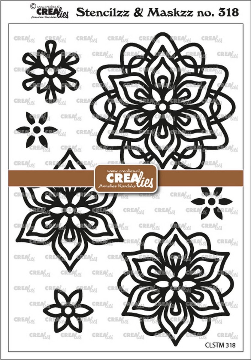 Crealies Stencil & Maskzz - Rosette Flower A