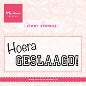 Stempel - Clear stamp - Hoera GESLAAGD