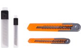 Benson Knife Set Couteaux sécables 9 et 18 mm comprenant 2 x 5 lames de rechange avec lames 007639