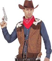 Widmann - Cowboy & Cowgirl Kostuum - Cowboy Vest Mojave Man - Bruin - XL - Carnavalskleding - Verkleedkleding