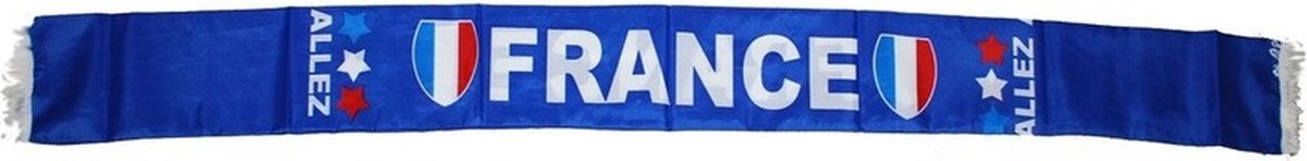 Supporters sjaal Frankrijk - blauw - 150 cm - polyester - landen vlag versiering