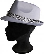 Grijs popstar hoedje met studs