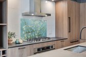 Spatscherm Keuken - Kookplaat Achterwand - Spatwand Fornuis - 120x80 cm - Van Gogh - Bloesem - Oude meesters - Vincent van Gogh - Aluminium - Wanddecoratie - Muurbeschermer - Hittebestendig