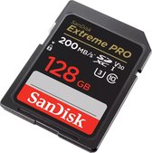 Bol.com SanDisk Extreme Pro - SDXC - 128GB - 200/90 mb/s - V30 aanbieding