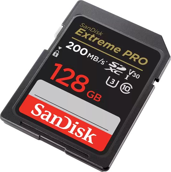 SanDisk SDXC Extreme Pro - 128GB 200/90 mb/s - V30