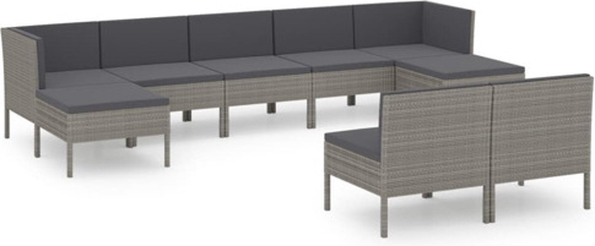 Vidaxl Loungeset Grijs Lounge Set