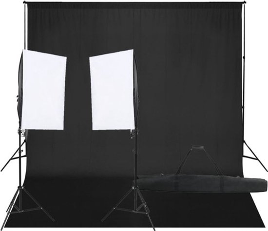 Foto: Vidaxl fotostudioset met verlichtingsset en achtergrond