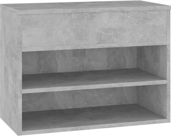 vidaXL-Schoenenbank-60x30x45-cm-bewerkt-hout-betongrijs