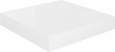 vidaXL Étagère murale - Blanc brillant - 23x23,5x3,8 cm - MDF/Métal nid d'abeille - Support mural