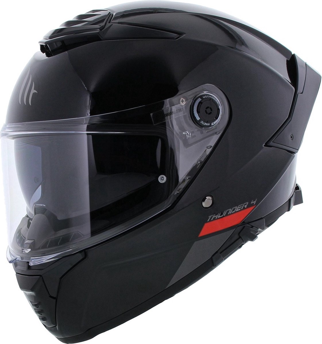 MT Thunder 4 SV Integraal helm solid glans zwart XL - Motor & Scooter