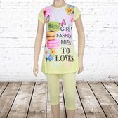 Shirt met legging Girlsfashion geel 4 -s&C-98/104-Complete sets