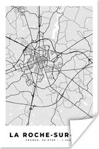 Affiche France - Carte - Carte - La Roche-sur-Yon - Plan de ville - 60x90 cm