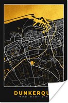 Poster Stadskaart – Plattegrond – Kaart – Dunkerque - Frankrijk - 40x60 cm