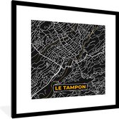 Fotolijst incl. Poster - Kaart – Stadskaart – Le Tampon - Plattegrond – Frankrijk - 40x40 cm - Posterlijst