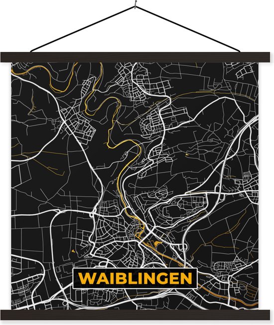Waiblingen Map Posterhanger incl. Poster - Schoolplaat - Plattegrond – Waiblingen ...