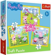 Trefl Peppa Pig 3-in-1 puzzel - 20/36/50 stukjes