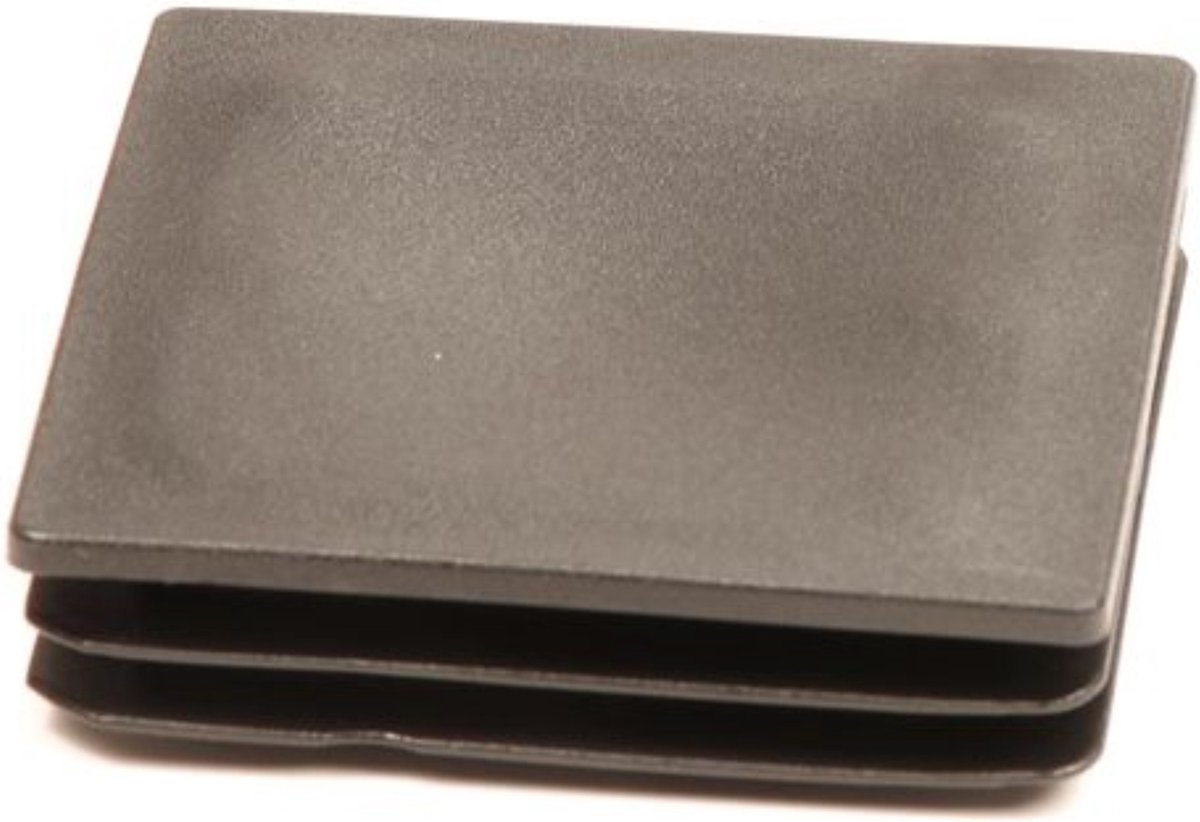 Topgear Vierkante insteekdop - 100x100 mm - Zwart - PE materiaal - Voor buisconstructies en meubels
