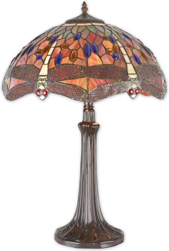 Tafellamp - Tiffany stijl (1) - Glas (glas-in-lood), - Catawiki