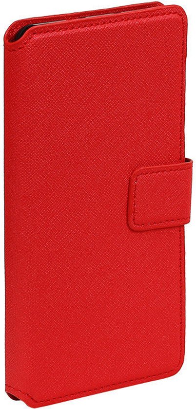 Étui LG V20 Cross Pattern TPU Bookstyle Rouge