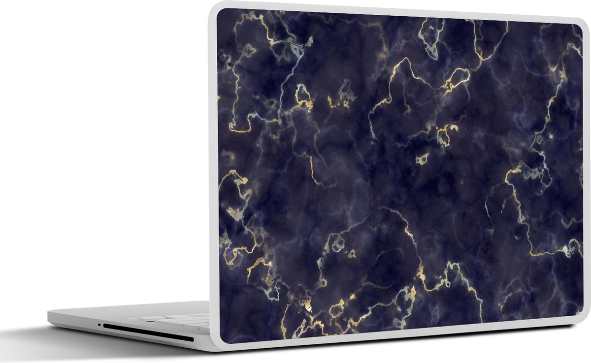 Laptop sticker - 13.3 inch - Marmer print - Goud Agaat - 31x22,5cm - Laptopstickers - Laptop skin - Cover