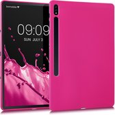 kwmobile hoes geschikt voor Samsung Galaxy Tab S7 Plus - Siliconenhoes voor tablet in roze - Tablet cover