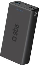 SBS Triple USB / USB-C Powerbank 20.000 mAh - Zwart