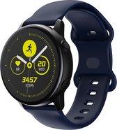 Siliconen bandje - geschikt voor Samsung Galaxy Watch 6 / Watch 6 Classic / Watch 5 / Watch 5 Pro / Watch 4 / Watch 4 Classic / Watch 3 41 mm / Active / Active 2 / Watch 42 mm - donkerblauw