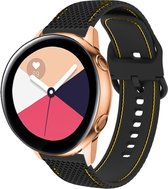 Siliconen bandje - geschikt voor Samsung Galaxy Watch 6 / Watch 6 Classic / Watch 5 / Watch 5 Pro / Watch 4 / Watch 4 Classic / Watch 3 41 mm / Active / Active 2 / Watch 42 mm - zwart / geel
