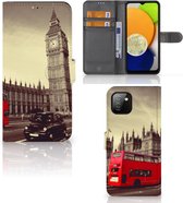 Mobiel Bookcase Geschikt voor Samsung Galaxy A03 Smartphone Hoesje Londen
