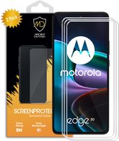 3-Pack Motorola Edge 30 Screenprotectors - MobyDefend Case-Friendly Gehard Glas Screensavers - Glasplaatjes Geschikt Voor Motorola Edge 30