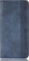 Mobigear Telefoonhoesje geschikt voor Sony Xperia 10 IV Hoesje | Mobigear Sensation Bookcase Portemonnee | Pasjeshouder voor 3 Pasjes | Telefoonhoesje voor Pinpas / OV Kaart / Rijbewijs - Blauw
