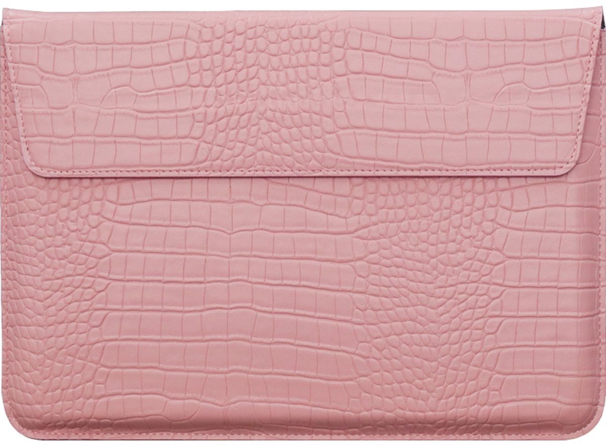 Mobigear Laptophoes geschikt voor Laptop | Mobigear Envelope Croco Sleeve 11 inch Laptop hoes - Roze