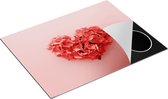 Chefcare Inductie Beschermer Hartje Gemaakt van Bloemen - 77x59 cm - Afdekplaat Inductie - Kookplaat Beschermer - Inductie Mat