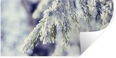 Muurstickers - Sticker Folie - Winter - Dennenboom - Sneeuw - Landelijk - 120x60 cm - Plakfolie - Muurstickers Kinderkamer - Zelfklevend Behang - Zelfklevend behangpapier - Stickerfolie