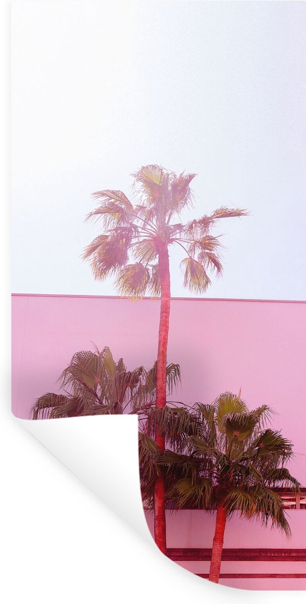 Stickers muraux Palmier Affiche de jardin Rose 60x120 cm Film