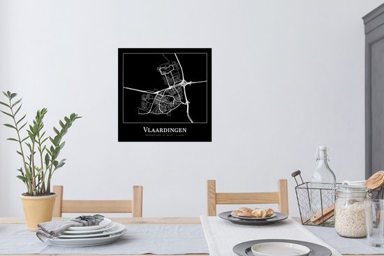 Stickers muraux - Film autocollant - Carte - Vlaardingen - Carte - Plan de la ville - 80x80 cm - Film adhésif - Stickers muraux chambre d'enfant - Papier peint autocollant