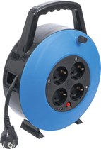BGS Boîte enrouleur de câble 10 mètres, 3x 1,5 mm², 4 prises, IP 20
