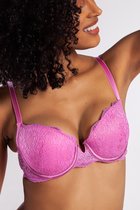 Colors Dames Lingerie Voorgevormde Push-up beugel Bh-127-006-0 - Maat 80B - ROZE