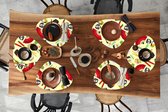 Placemat organisch - Placemats organic - Onderleggers - Sushi - Japan - Patronen - 6 stuks