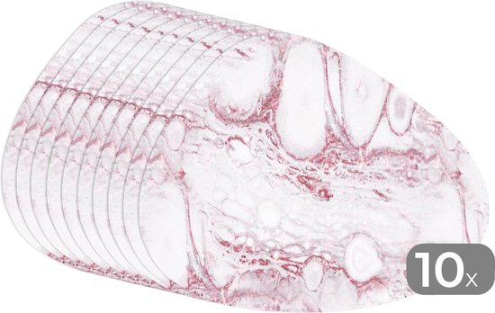 6X Black 30cm X 20cm Rectangular Marble Table Mats