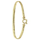 Lucardi - Bracelet argent plaqué or lien chevrons