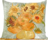 Sierkussens - Kussentjes Woonkamer - 45x45 cm - Zonnebloemen - Schilderij van Vincent van Gogh