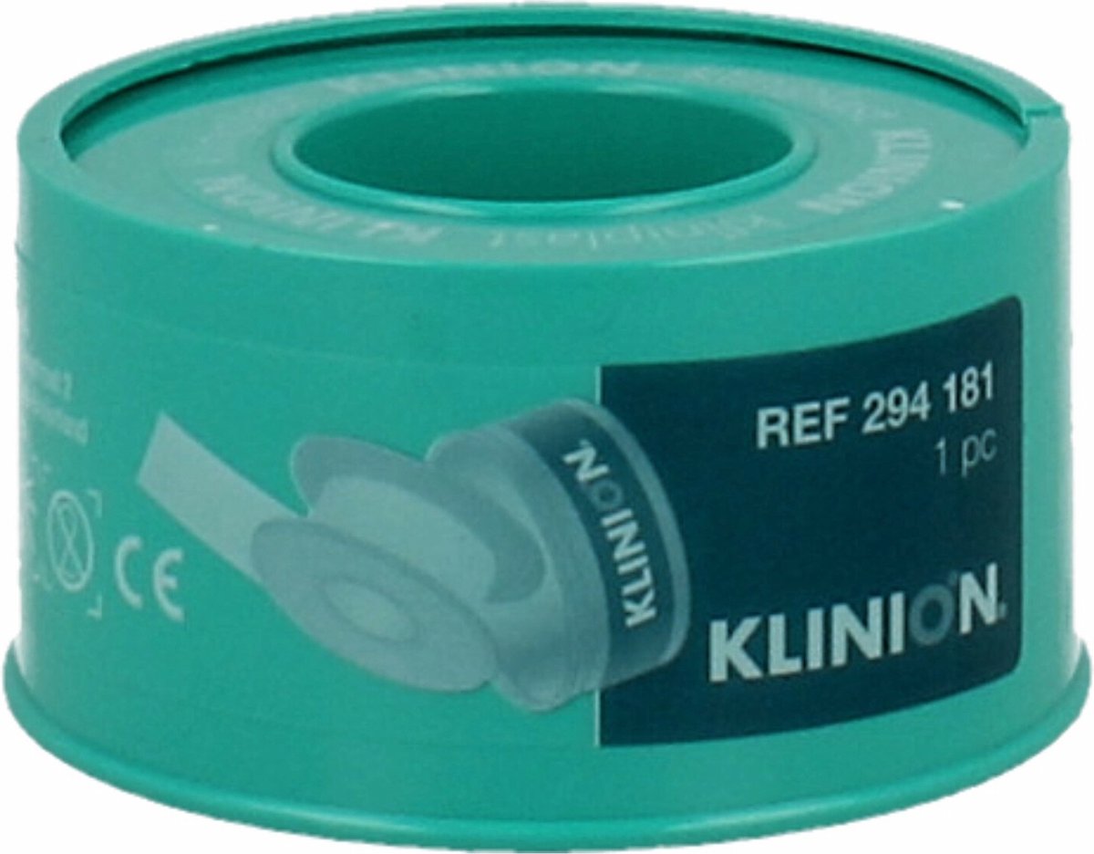 Goedkoopste hechtpleister kunstzijde met ring 5m x 2,5cm Klinion