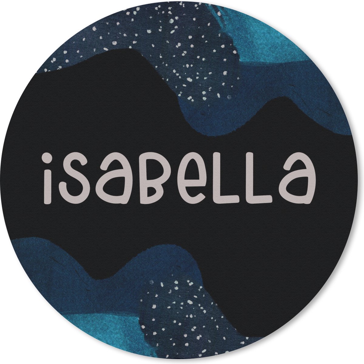 Muismat rond 40x40 cm - Mousepad Isabella - Pastel - Meisje - Ronde muismatten