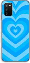 Case Company® - Hoesje geschikt voor Samsung Galaxy A03S hoesje - Hart Blauw - Soft Cover Telefoonhoesje - Bescherming aan alle Kanten en Schermrand