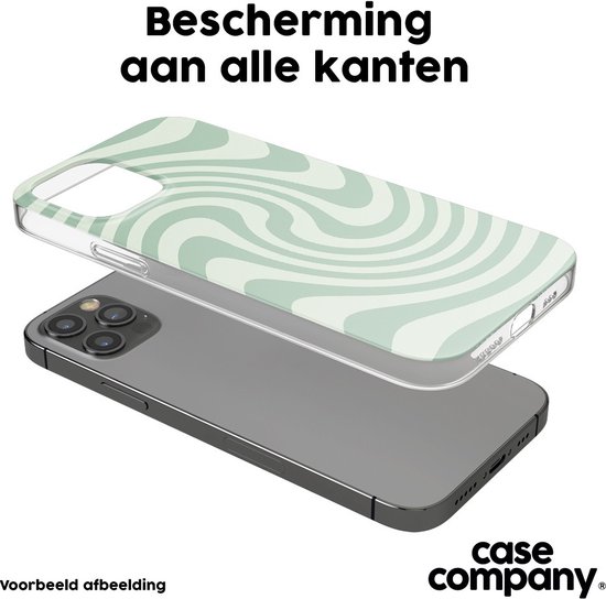 Case Swirl - Coque iPhone 13 - Vert tourbillon - Coque souple pour téléphone - Protection tous côtés et bord d'écran