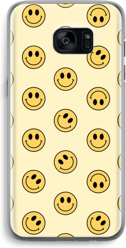 Case Company® - S7 Edge hoesje - Smiley N°2 - Soft Cover Telefoonhoesje... bol.com