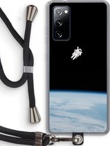 Case Company® - Hoesje met koord geschikt voor Samsung Galaxy S20 FE / S20 FE 5G hoesje met Koord - Alone in Space - Telefoonhoesje met Zwart Koord - Bescherming aan alle Kanten en Over de Schermrand
