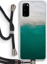 Case Company® - Hoesje met koord geschikt voor Samsung Galaxy S20 hoesje met Koord - Stranded - Telefoonhoesje met Zwart Koord - Bescherming aan alle Kanten en Over de Schermrand