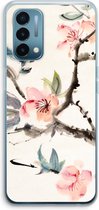 Case Company® - Hoesje geschikt voor OnePlus Nord N200 5G hoesje - Japanse bloemen - Soft Cover Telefoonhoesje - Bescherming aan alle Kanten en Schermrand